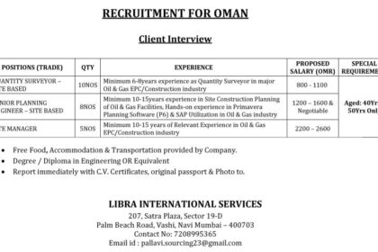 Job Opportunity: Recruitment for Oman