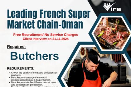 Oman Butcher Job - Free Recruitment for French Supermarket