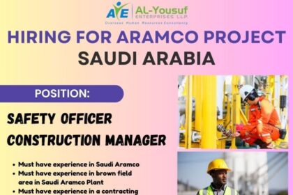 Saudi Aramco Jobs: Hiring Safety Officers and Construction Managers