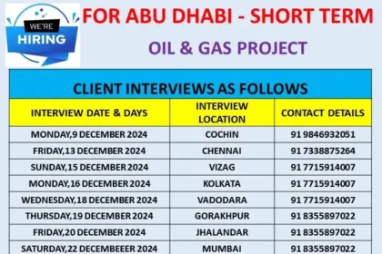 We’re Hiring for a Short-Term Oil & Gas Project in Abu Dhabi