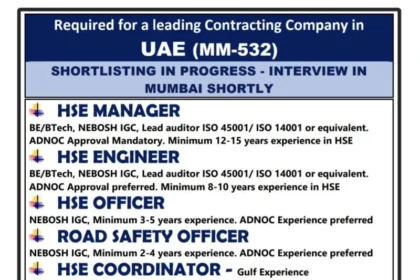 Top Contracting Job Opportunities in UAE – Immediate Openings and Walk-In Interviews in Mumbai