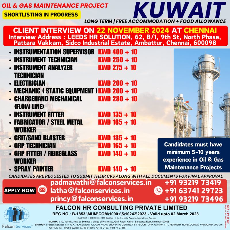 Oil & Gas Maintenance Project Shortlisting in Progress – Kuwait