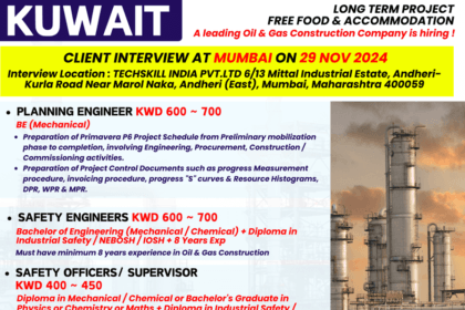 Kuwait Long-Term Project: Free Food & Accommodation