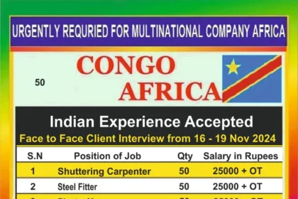 Urgently Required for Multinational Company in Africa – High-Paying Jobs in Congo