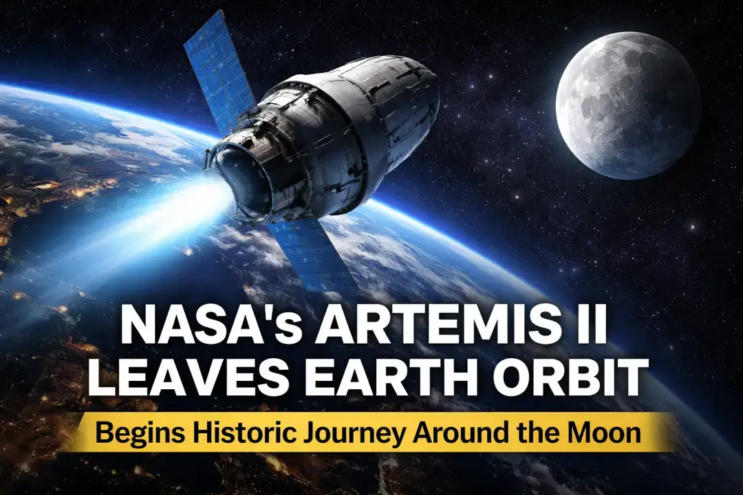 NASA’s Artemis II Leaves Earth Orbit, Begins Historic Journey Around the Moon