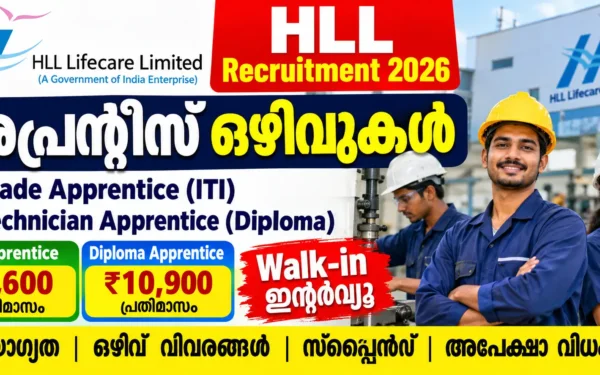 HLL Recruitment 2026 – Walk-in for Trade Apprentice and Technician Apprentice Posts