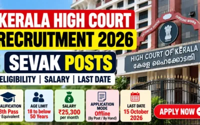 Kerala High Court Recruitment 2026: Apply for Sevak Post | Eligibility, Salary & Last Date
