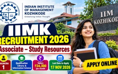 IIMK Vacancy 2026