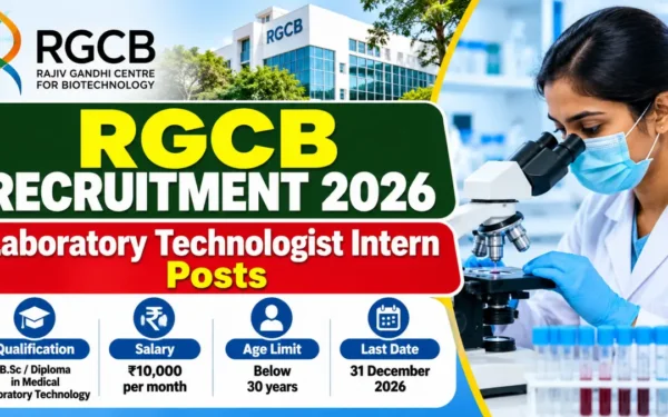 RGCB Vacancy 2026