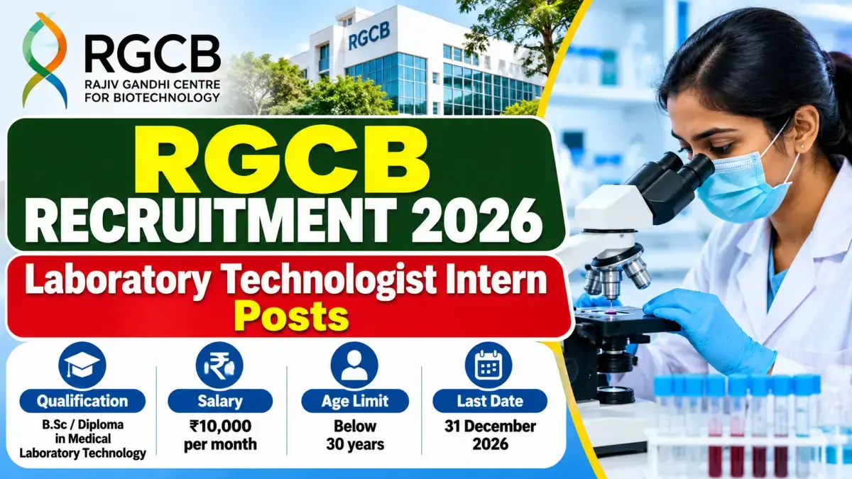 RGCB Vacancy 2026