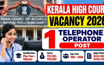 Kerala High Court Vacancy 2026 – Apply Online for 1 Post