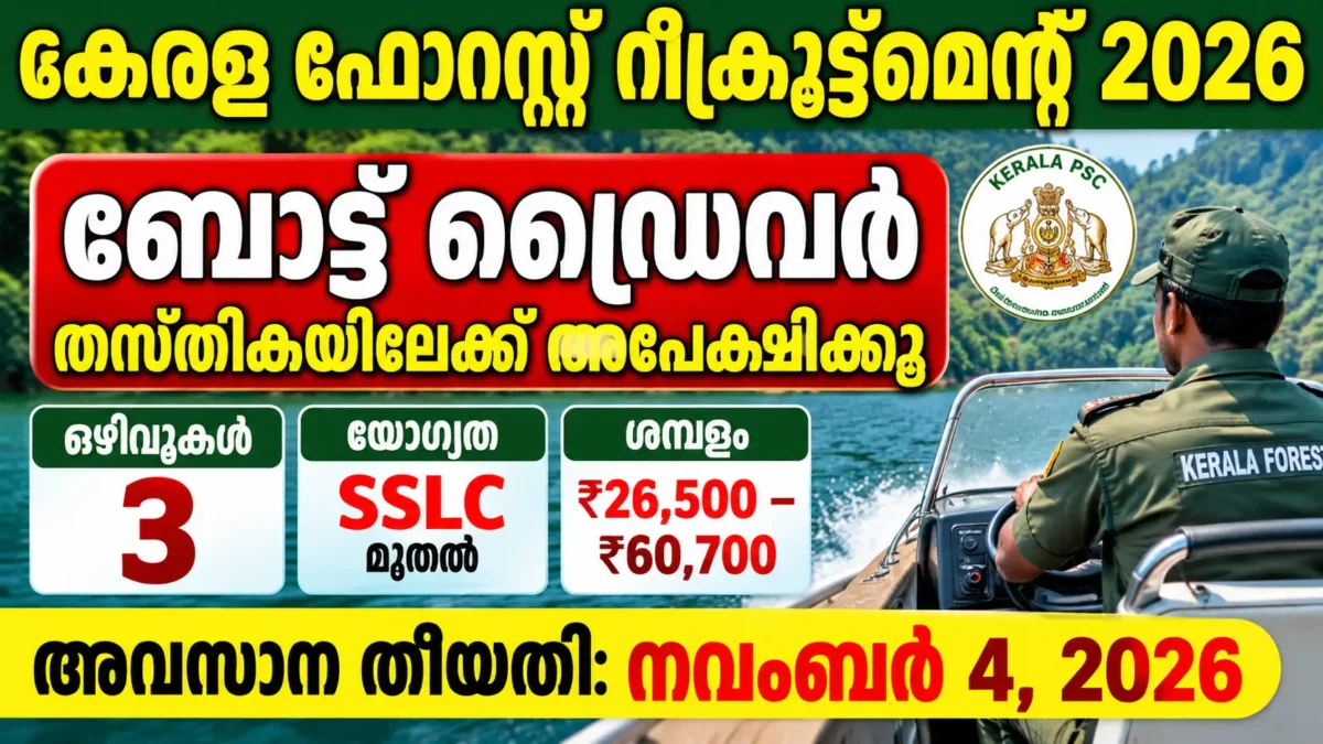 Kerala Forest Recruitment 2026